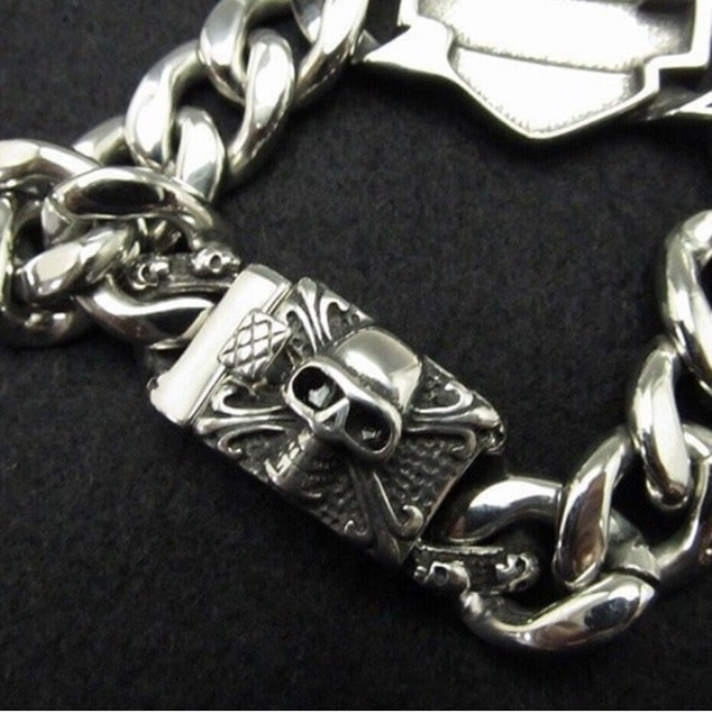 Harley Davidson Bracelet Men’s Chain Link - Picture 3 of 5